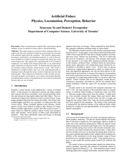Artificial Fishes: Physics, Locomotion, Perception