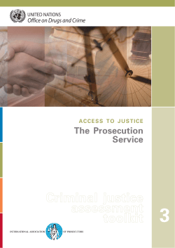 Prosecution - United Nations Office on Drugs and Crime
