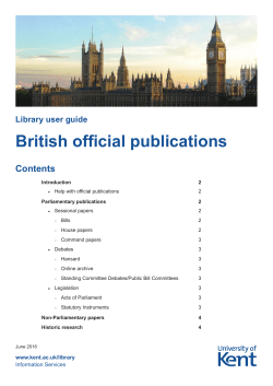British official publications