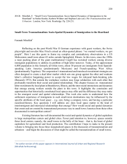 Small-Town Transnationalism: Socio-Spatial