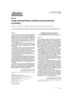 Changes, functional disorders, and diseases in the gastrointestinal