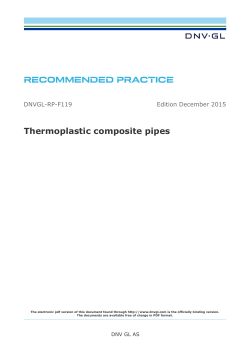 DNVGL-RP-F119 Thermoplastic composite pipes