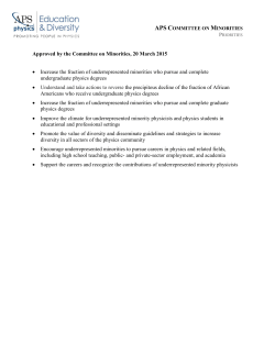 Approved by the Committee on Minorities, 20 March 2015 &bull; Increase