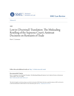 Lost in (Doctrinal) Translation: The Misleading