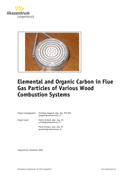 Elemental and Organic Carbon in Flue Gas Particles of Various