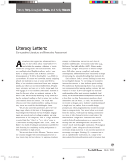 ALAN v36n2 - Literacy Letters: Comparative Literature and