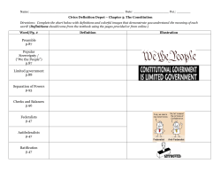 Preamble p.87 Popular Sovereignty / (&ldquo;We the People&rdquo;) p.87 Limited