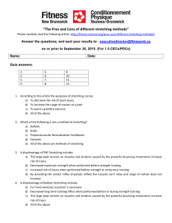 The Pros and Cons of different stretching methods