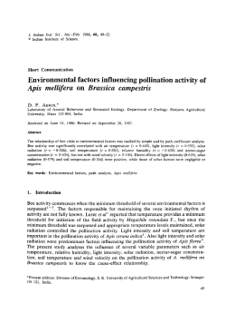 Environmental factors influencing pollination activity of Apis mellifera