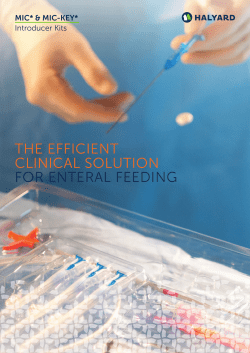 the efficient clinical solution for enteral feeding