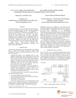 ITU-T G.719: A New Low-Complexity Full-Band