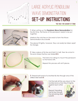 Large Acrylic Pendulum Wave Demonstration Set