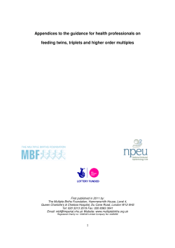 Appendices to the guidance for health professionals on feeding