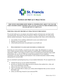 Notice of Privacy Practices