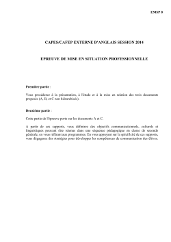 capes/cafep externe d`anglais session 2014
