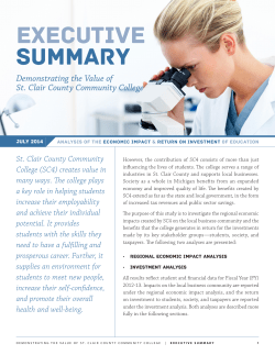 executive summary - St. Clair County Community College