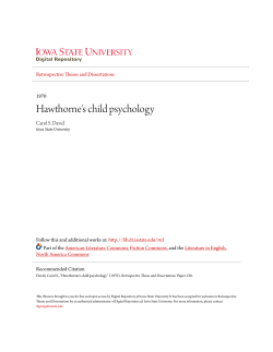 Hawthorne`s child psychology - Iowa State University Digital