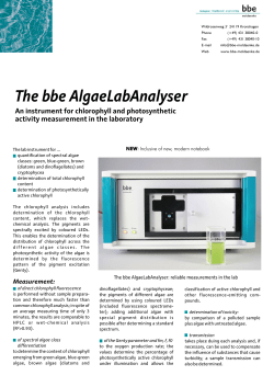 The bbe AlgaeLabAnalyser
