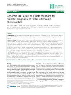 Genomic SNP array as a gold standard for prenatal diagnosis of