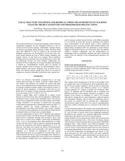Local Fracture Toughness and Residual Stress Measurements on