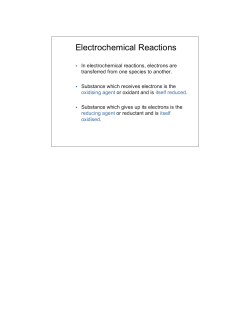 Electrochemical Reactions