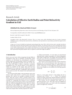 Calculation of Effective Earth Radius and Point Refractivity Gradient