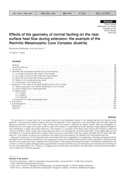 Effects of the geometry of normal faulting on the near surface heat