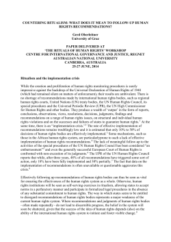 Countering Ritualism: What Does it Mean to Follow - RegNet