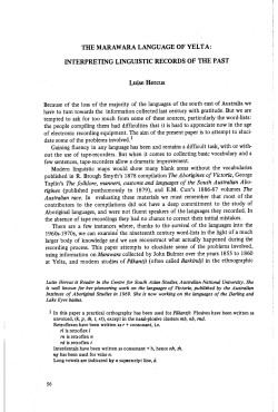THE MARAWARA LANGUAGE OF YELTA - ANU Press