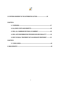 3.5 criteria inherent in the affirmative action-------------------------