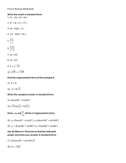 P.6-6.6 Review Worksheet Write the result in standard form. 1. (2