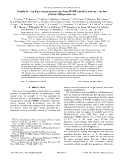 Search for very high energy gamma rays from WIMP