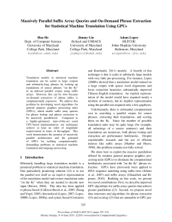Massively Parallel Suffix Array Queries and On