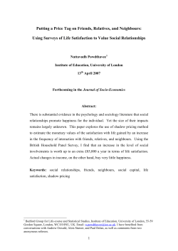 Putting a Price Tag on Friends, Relatives, and