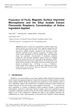 Preparation of Fe3O4 Magnetic Surface Imprinted Microspheres and