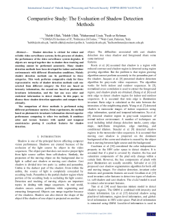 Comparative Study: The Evaluation of Shadow Detection