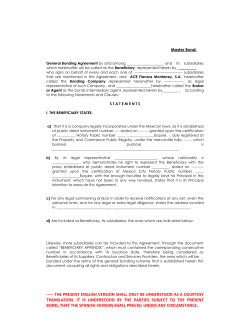 the present english version shall only be understood as a courtesy