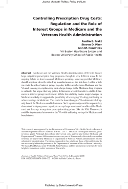 Controlling Prescription Drug Costs: Regulation and the
