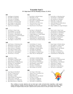 Sam`s all-division weight class rankings - WV-Mat