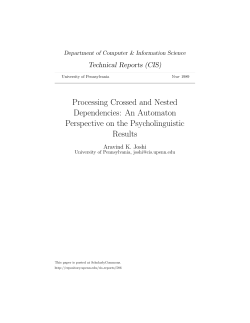 Processing Crossed and Nested Dependencies: An Automaton