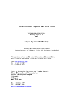 Due Process and the Adoption of IFRS in New Zealand