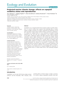Projected marine climate change: effects on copepod oxidative