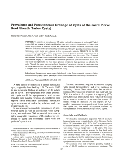 Prevalence and Percutaneous Drainage of Cysts