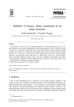 Stability of money: phase transitions in an Ising