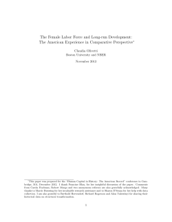 The Female Labor Force and Long-run