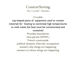 Context/Setting