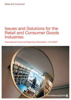 Issues and Solutions for the Retail and Consumer Goods