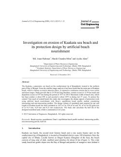 Investigation on erosion of Kuakata sea beach and its protection