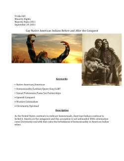 Gay Native American Indians Before and After the Conquest