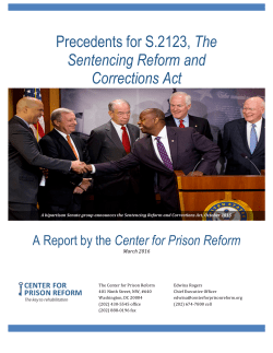 Precedents for the Sentencing Reform and Corrections Act